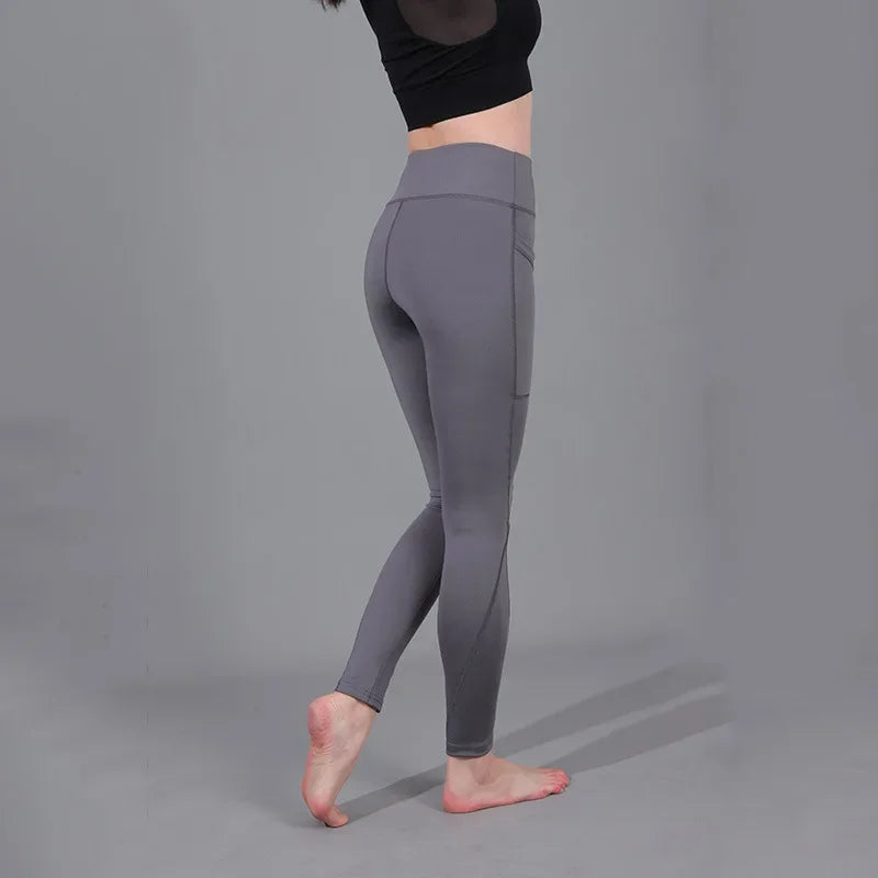 High Waist Legging Pockets Fitness Bottoms Running Sweatpants for Women Quick-Dry Sport Trousers Workout Yoga Pants 2023 NEW