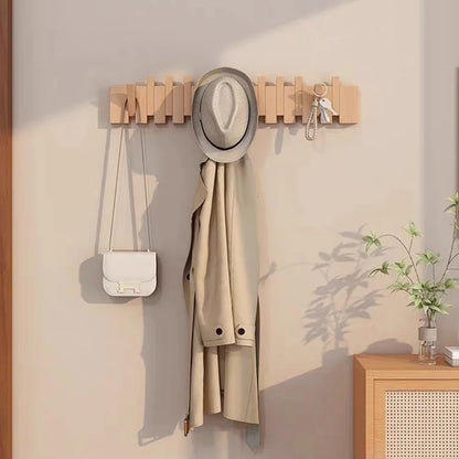 Walnut Coat Racks Wall Hanging Wall Entry Door Porch Hanging Coat Rack