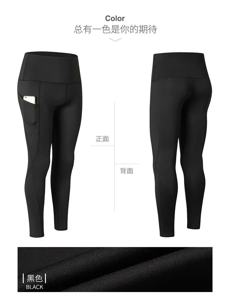 High Waist Legging Pockets Fitness Bottoms Running Sweatpants for Women Quick-Dry Sport Trousers Workout Yoga Pants 2023 NEW