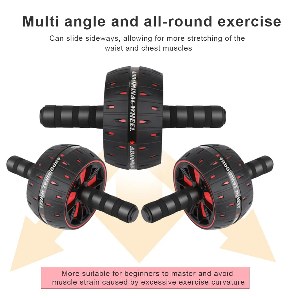 Abs Workout Ab Roller No Noise Home Gym Roller Abdominal Training Sports Equipment Keep Fitness Wheels for Gym Strength Workout