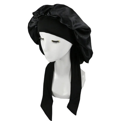 Women Satin Night Sleep Cap Hair Care Bonnet