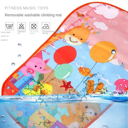 Baby Toy Interest Cultivation Fitness Stand Music Pedal Piano Cultivation Rhythm Sense 0-1 Year Old Newborn Baby Piano Game Pad