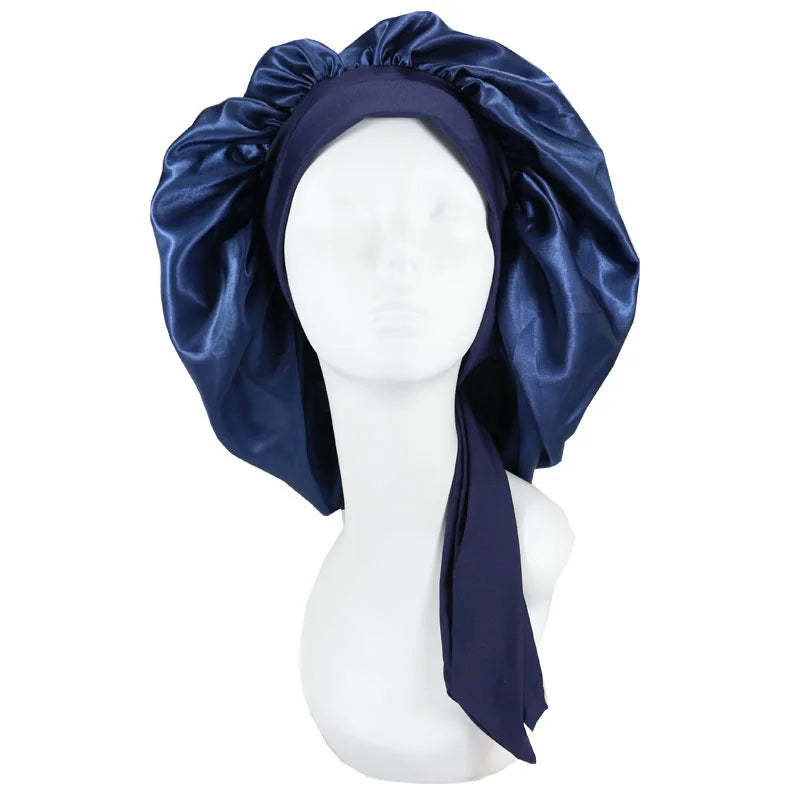 Women Satin Night Sleep Cap Hair Care Bonnet