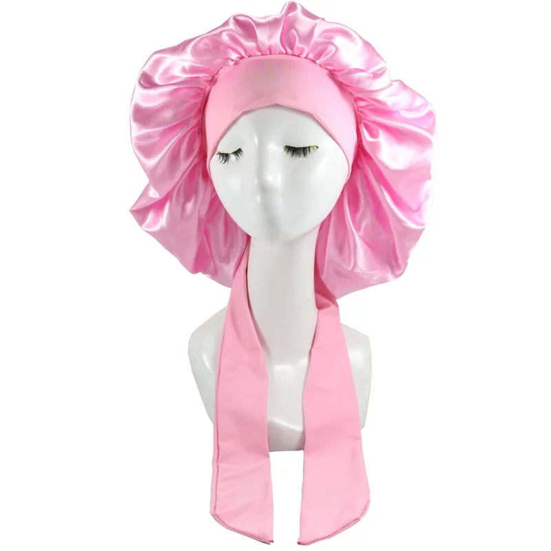 Women Satin Night Sleep Cap Hair Care Bonnet