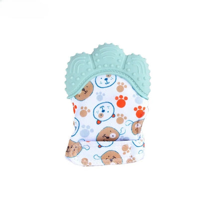 Cartoon Printed Baby Teether Mittens Chewing Gloves for Children & Babies Teethers Anti Eating Hand Teething Toys Baby Stuff