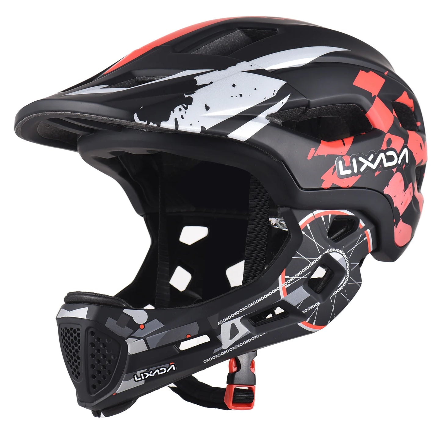 LIXADA JC014 New Kids Cycle Helmet Detachable Mouth Protection Full Face Helmet Adjustable Cycle Helmet for Children Cycle