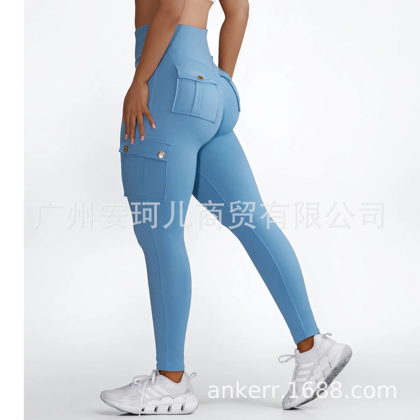 Pockets Gym Leggings Women High Waist Fashion Fitness Pants Skinny Stretch Outdoors Comfortable Sport  Leggings