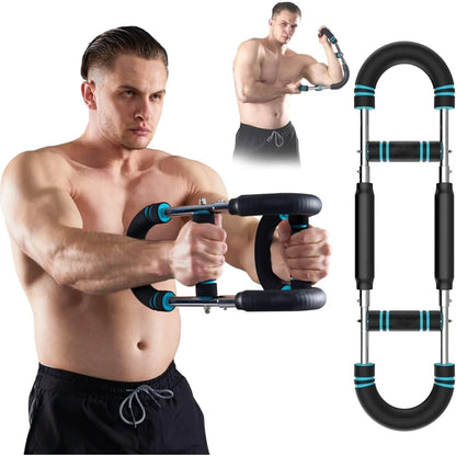 Twister Arm Exerciser,Adjustable Spring Workout Bar, Forearm Triceps Chest Enhanced Exercise Strengthener