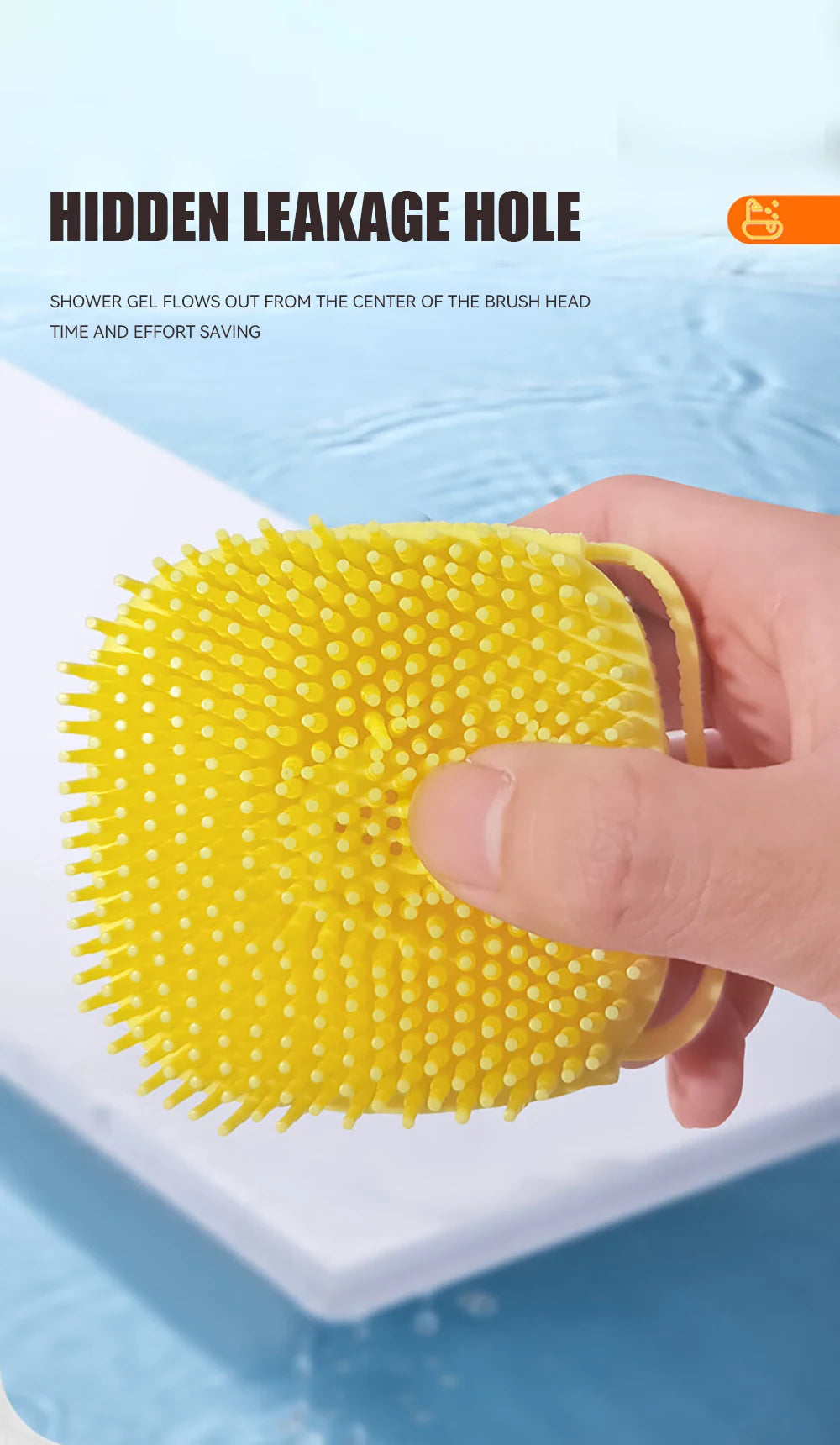 Pet Massage Brush Shampoo Dispenser