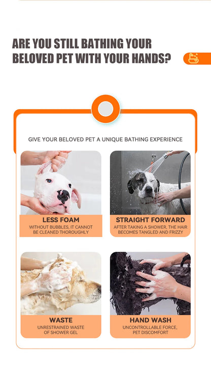 Pet Massage Brush Shampoo Dispenser