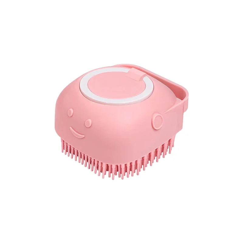 Pet Massage Brush Shampoo Dispenser