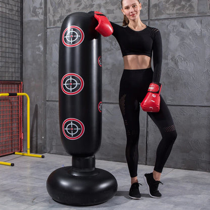 Boxing Punching Bag Boxing, Inflatable Boxing Bag, Training Pressure Relief Exercise Punching Stand Fitness Equipment