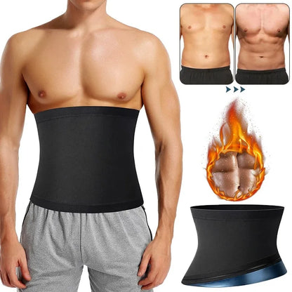 Sauna Waist Trimmer Belly Wrap Workout Sport Sweat Band Abdominal Trainer Weight Loss Body Shaper Tummy Control Slimming Belt