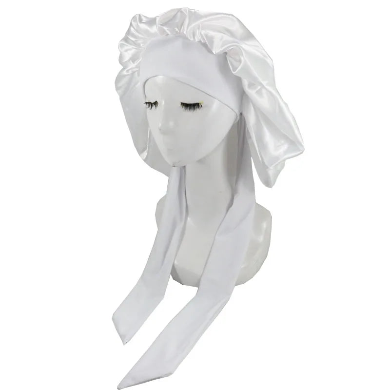 Women Satin Night Sleep Cap Hair Care Bonnet