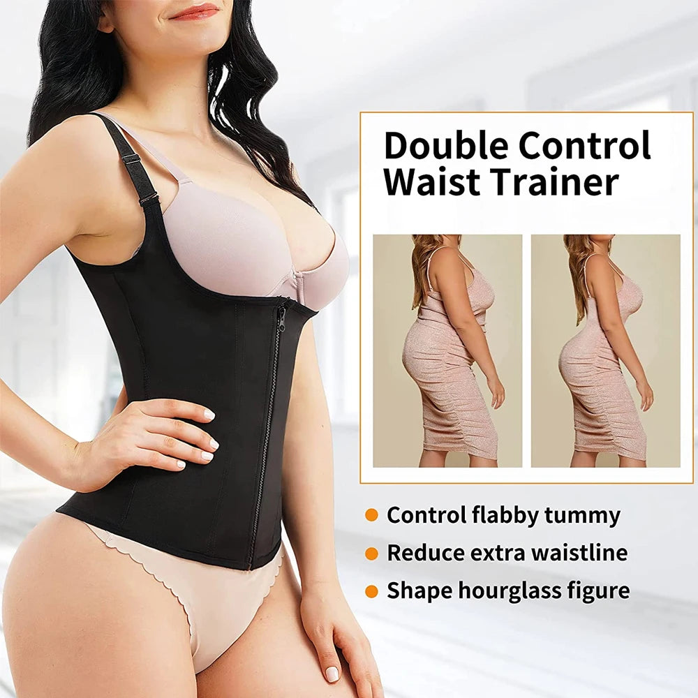 Waist Trainer Vest Slimming Corset for Weight Loss Body Shaper Sauna Suit Compression Shirt Belly Girdle Tops Shapewear