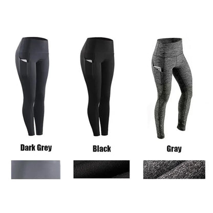 High Waist Legging Pockets Fitness Bottoms Running Sweatpants for Women Quick-Dry Sport Trousers Workout Yoga Pants 2023 NEW