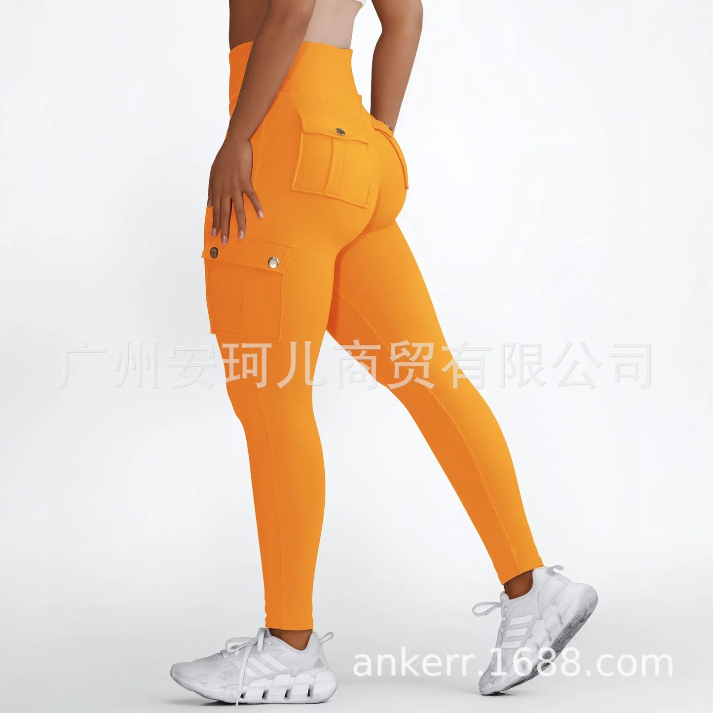 Pockets Gym Leggings Women High Waist Fashion Fitness Pants Skinny Stretch Outdoors Comfortable Sport  Leggings