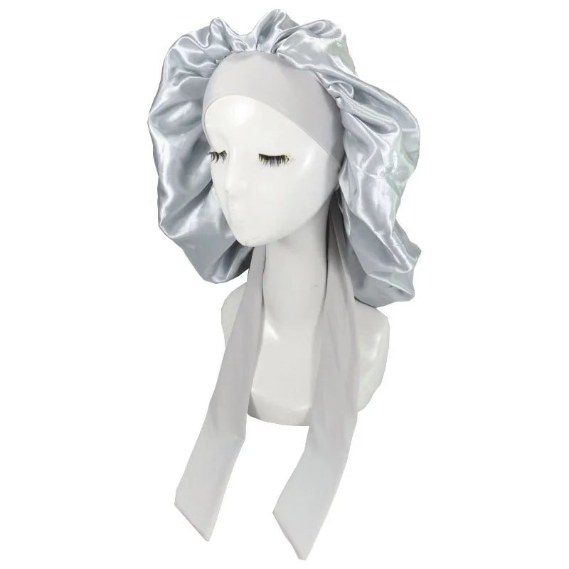 Women Satin Night Sleep Cap Hair Care Bonnet