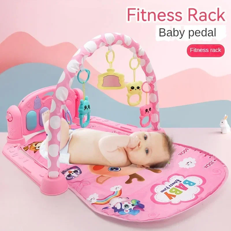 Baby Toy Interest Cultivation Fitness Stand Music Pedal Piano Cultivation Rhythm Sense 0-1 Year Old Newborn Baby Piano Game Pad