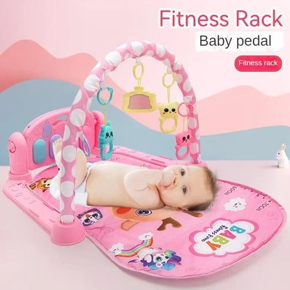 Baby Toy Interest Cultivation Fitness Stand Music Pedal Piano Cultivation Rhythm Sense 0-1 Year Old Newborn Baby Piano Game Pad