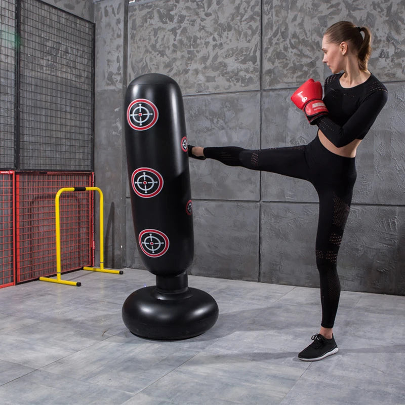 Boxing Punching Bag Boxing, Inflatable Boxing Bag, Training Pressure Relief Exercise Punching Stand Fitness Equipment