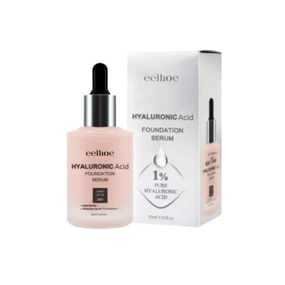 Hyaluronic Acid Liquid Foundation Waterproof No Creasing Long-lasting Moisturizing