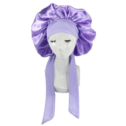 Women Satin Night Sleep Cap Hair Care Bonnet