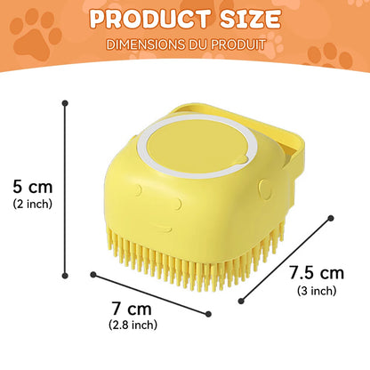 Pet Massage Brush Shampoo Dispenser