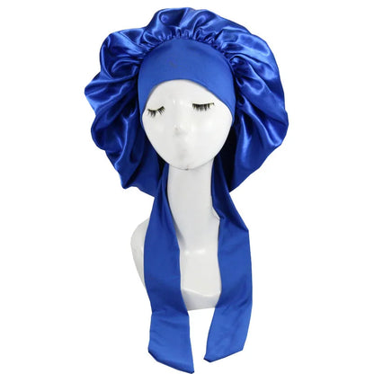 Women Satin Night Sleep Cap Hair Care Bonnet