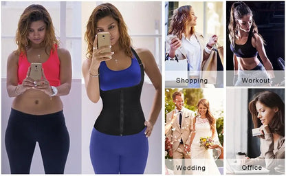 Waist Trainer Vest Slimming Corset for Weight Loss Body Shaper Sauna Suit Compression Shirt Belly Girdle Tops Shapewear