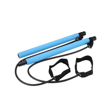 Portable Pilates Tensioner Kit With Latex Resistance Band, Exercise Fitness Equipment With Portable Storage Bag