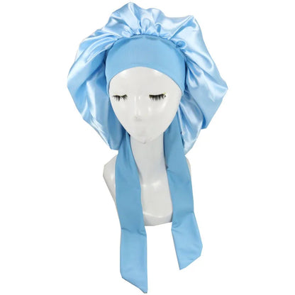 Women Satin Night Sleep Cap Hair Care Bonnet