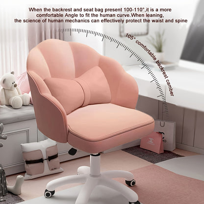 XUEGW Adjustable Height Office Chair in Chic Pink