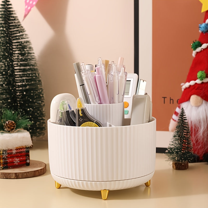 Makeup Brush Storage Box 360° Rotating Pen Holder Cup