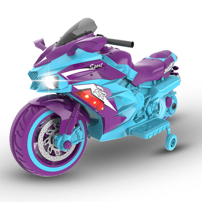 1pc Kids 12V Electric Bike, Rechargeable Lead Acid Battery Powered Motorcycle Toy