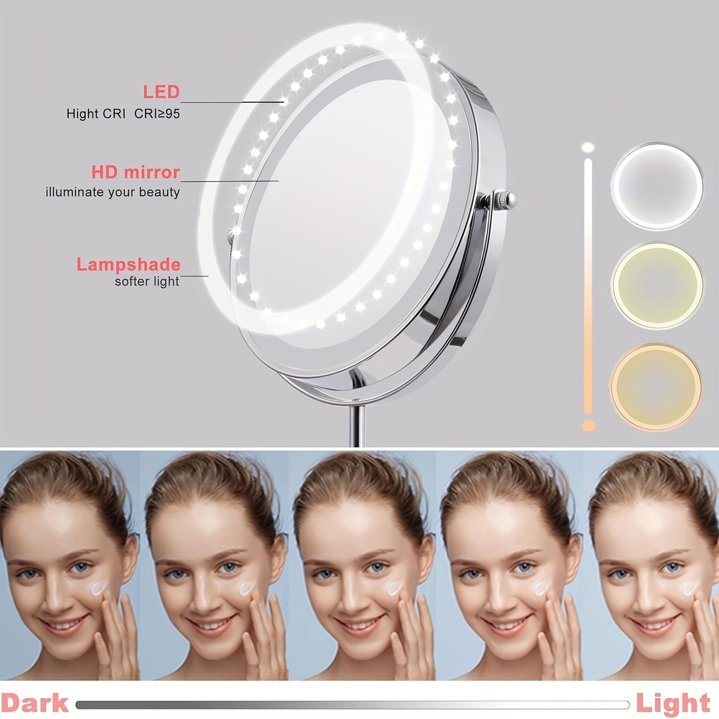 Makeup Mirror With Lights And Magnification