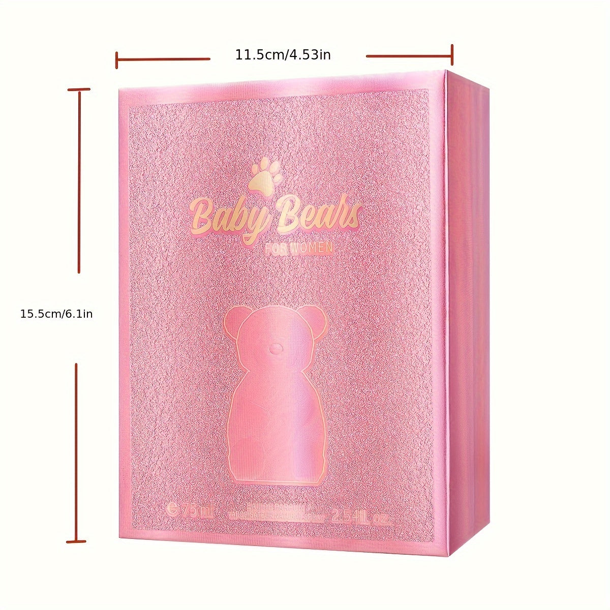 Luxurious Baby bear Women's Perfume with Fresh Flower Citrus Fragrance Pink