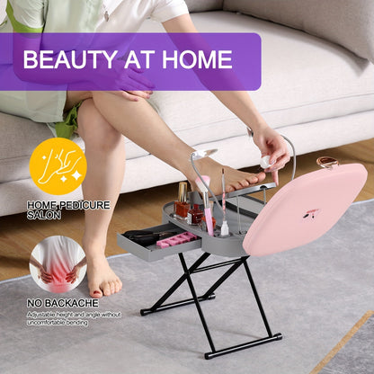 USLADYFONG Pedicure Stool The Pedicure Tools For Easy At-Home Pedicures Adjustable Pedicure Foot Rest