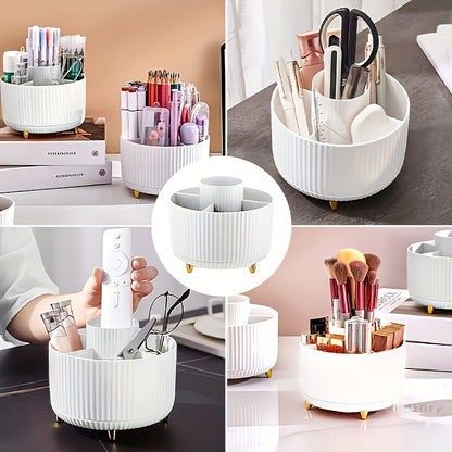 Makeup Brush Storage Box 360° Rotating Pen Holder Cup