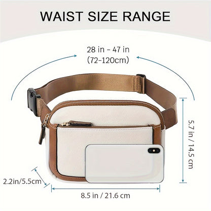 New Outdoor Leisure Fashion Crossbody Bag, Adjustable Shoulder Strap, Portable, PU Leather Waist Bag, Suitable For Outdoor Sports On The Fitness Riding Shoulder Bag