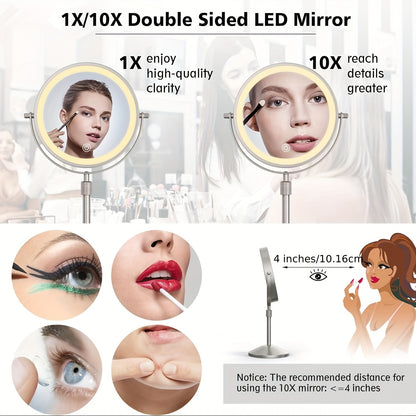 Makeup Mirror With Lights And Magnification