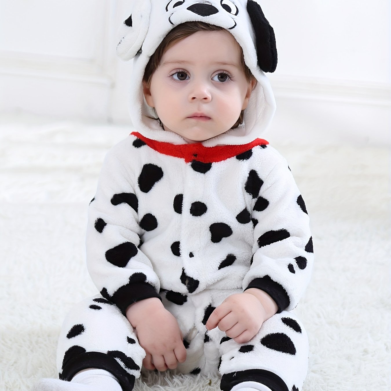 Super Cute Animal Style Bodysuit - Baby's Winter Autumn Warm Hooded Romper For Party Performance