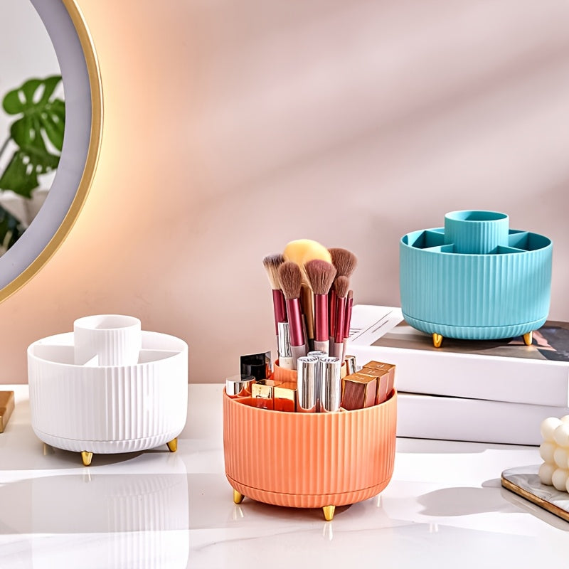 Makeup Brush Storage Box 360° Rotating Pen Holder Cup