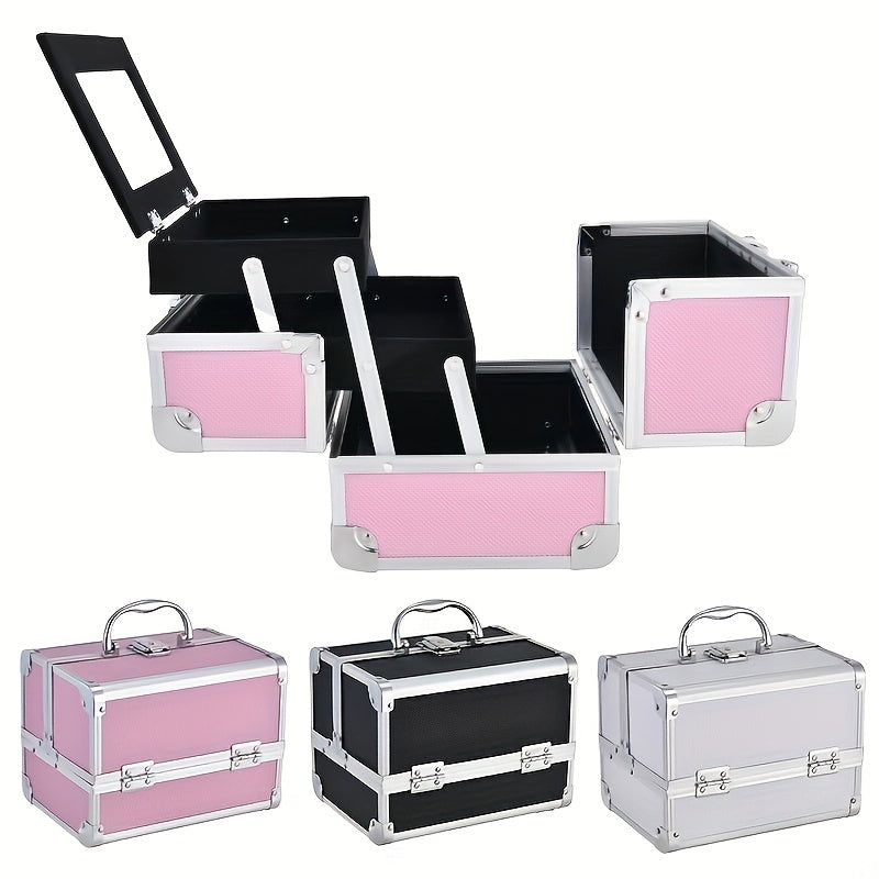 Professional Aluminum Alloy Makeup Case with Mirror