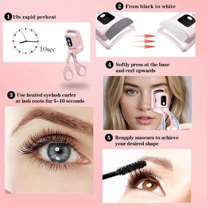 Heated Eyelash Curler with 3 Heating Mode