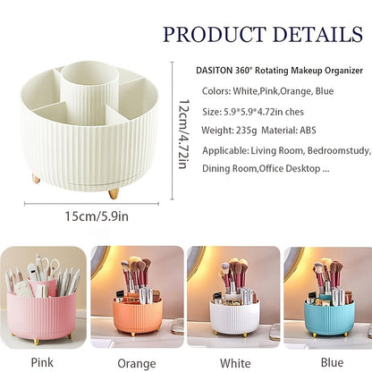 Makeup Brush Storage Box 360° Rotating Pen Holder Cup