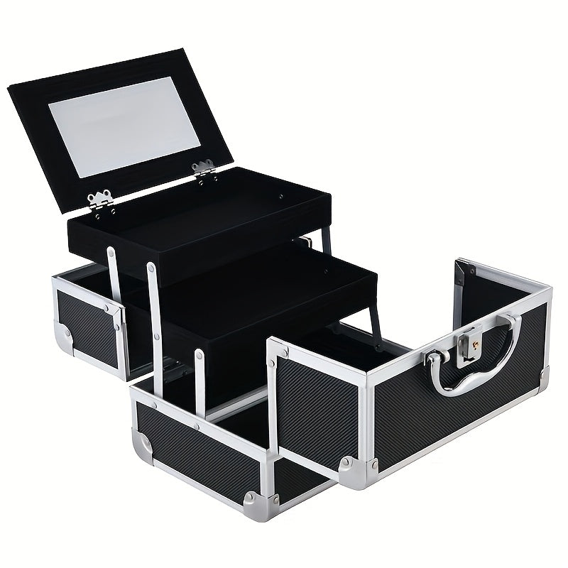 Professional Aluminum Alloy Makeup Case with Mirror